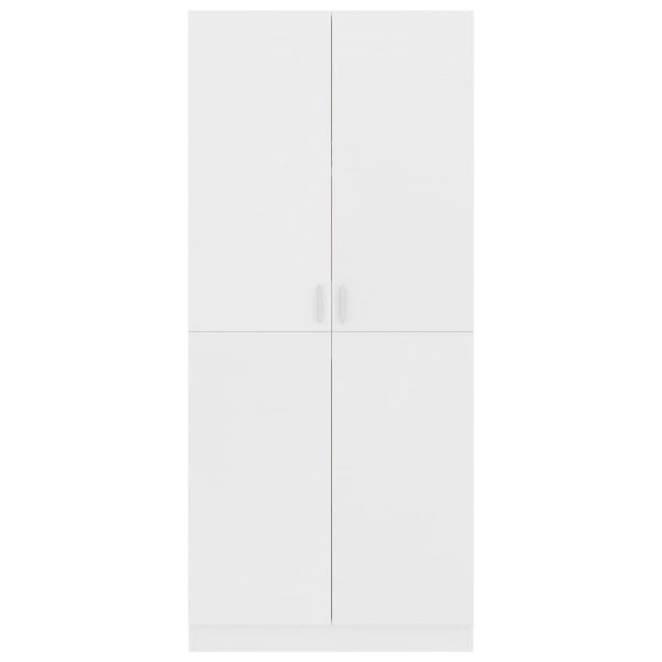 Wardrobe 80x52x180 cm Engineered Wood – White