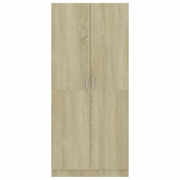 Wardrobe 80x52x180 cm Engineered Wood – Sonoma oak