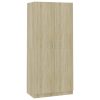 Wardrobe 90x52x200 cm Engineered Wood – Sonoma oak