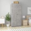 Wardrobe 90x52x200 cm Engineered Wood – Concrete Grey