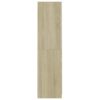 Wardrobe 90x52x200 cm Engineered Wood – White and Sonoma Oak