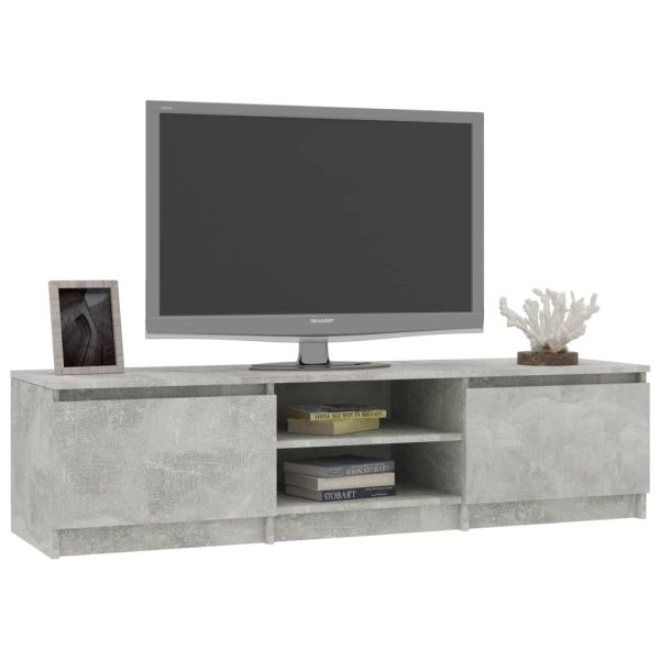 Elmo TV Cabinet 140x40x35.5 cm Engineered Wood – Concrete Grey