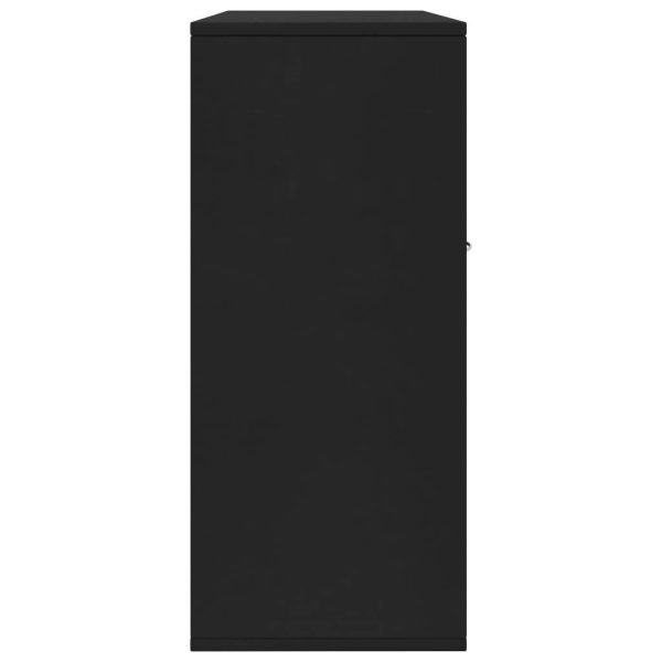 Sideboard 88x30x70 cm Engineered Wood – Black