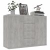 Sideboard 88x30x65 cm Engineered Wood – Concrete Grey