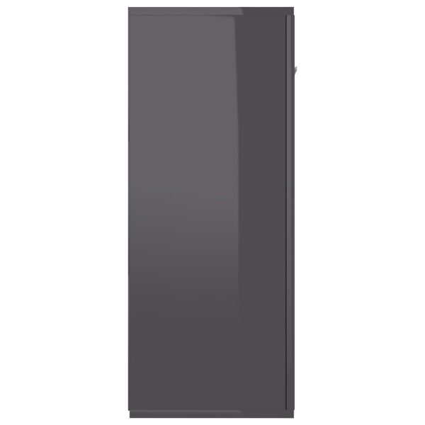 Sideboard 105x30x75 cm Engineered Wood – High Gloss Grey