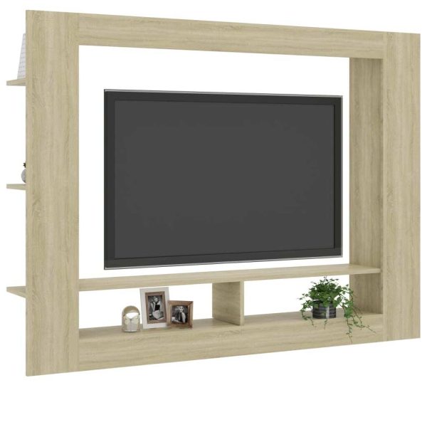 Bremerton TV Cabinet 152x22x113 cm Engineered Wood – Sonoma oak