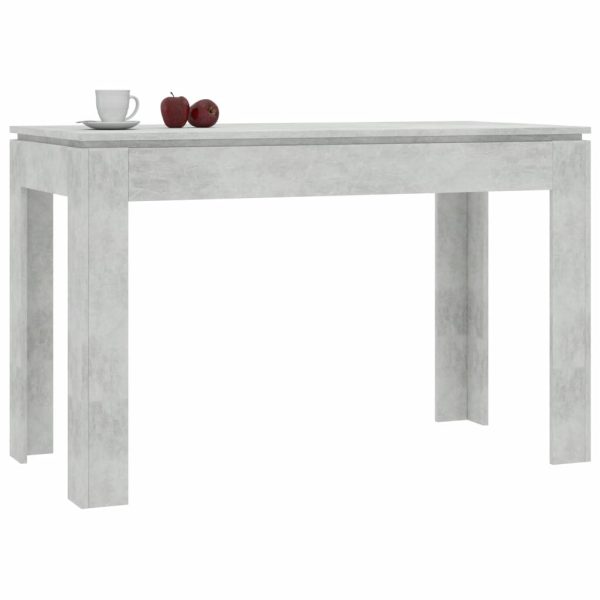 Dining Table 120x60x76 cm Engineered Wood – Concrete Grey