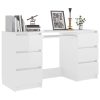 Writing Desk 140x50x77 cm Engineered Wood – High Gloss White