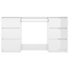 Writing Desk 140x50x77 cm Engineered Wood – High Gloss White