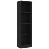 Bookshelf Engineered Wood – 40x24x142 cm, Black