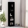Bookshelf Engineered Wood – 40x24x175 cm, Black