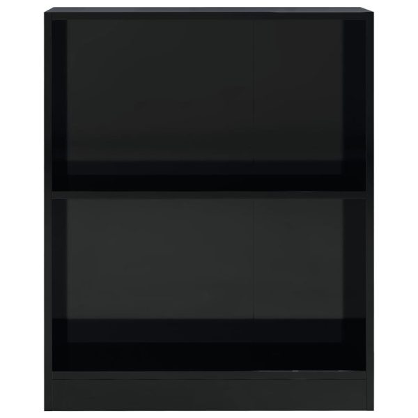 Bookshelf Engineered Wood – 60x24x74.5 cm, High Gloss Black