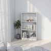 Bookshelf Engineered Wood – 60x24x109 cm, White