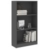 Bookshelf Engineered Wood – 60x24x109 cm, Grey