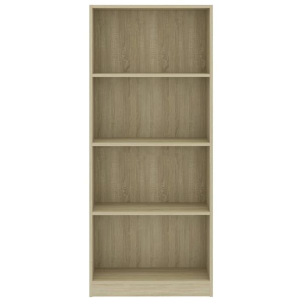 Bookshelf Engineered Wood – 60x24x142 cm, Sonoma oak