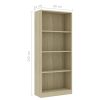 Bookshelf Engineered Wood – 60x24x142 cm, Sonoma oak