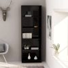 Bookshelf Engineered Wood – 60x24x175 cm, High Gloss Black