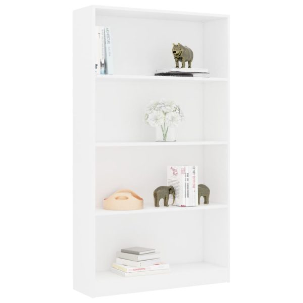 Bookshelf Engineered Wood – 80x24x142 cm, White
