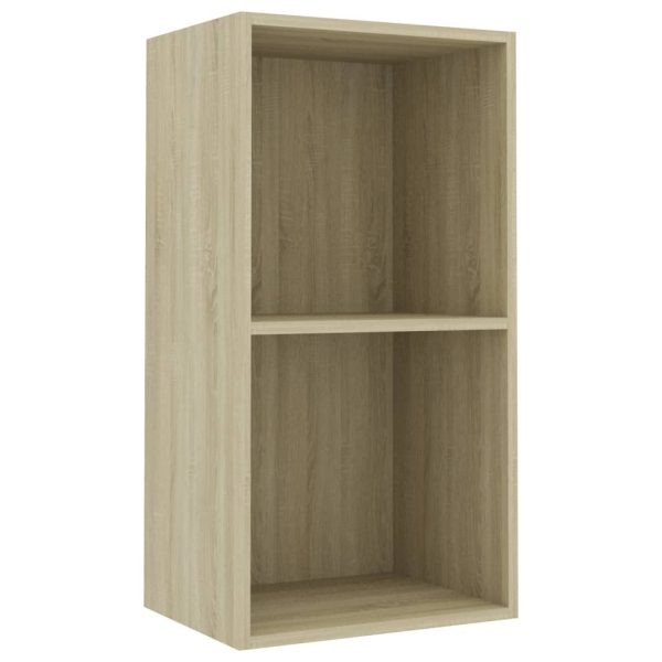 2-Tier Book Cabinet – 40x30x76.5 cm, Sonoma oak