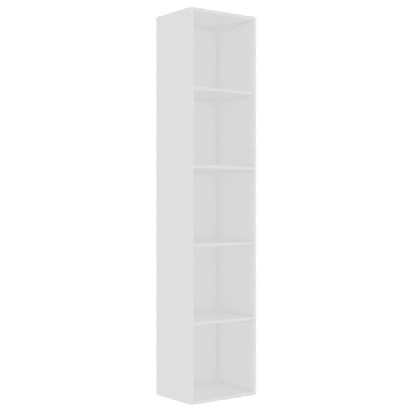 2-Tier Book Cabinet – 40x30x189 cm, White
