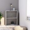 2-Tier Book Cabinet – 60x30x76.5 cm, Concrete Grey