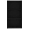 2-Tier Book Cabinet – 60x30x114 cm, Black