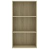 2-Tier Book Cabinet – 60x30x114 cm, Sonoma oak