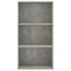 2-Tier Book Cabinet – 60x30x114 cm, Concrete Grey