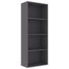 2-Tier Book Cabinet – 60x30x151.5 cm, Grey