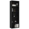 2-Tier Book Cabinet – 60x30x189 cm, Black