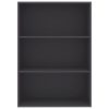 2-Tier Book Cabinet – 80x30x114 cm, Grey