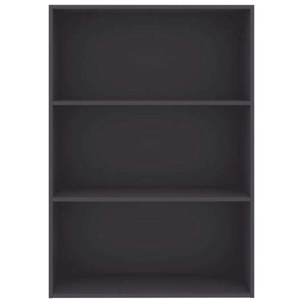 2-Tier Book Cabinet – 80x30x114 cm, Grey