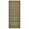 2-Tier Book Cabinet – 80x30x189 cm, Sonoma oak