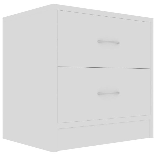 Depew Bedside Cabinet 40x30x40 cm Engineered Wood – White, 1