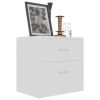 Depew Bedside Cabinet 40x30x40 cm Engineered Wood – White, 1