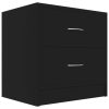 Depew Bedside Cabinet 40x30x40 cm Engineered Wood – Black, 1