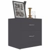 Depew Bedside Cabinet 40x30x40 cm Engineered Wood – Grey, 1