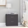 Depew Bedside Cabinet 40x30x40 cm Engineered Wood – Grey, 2