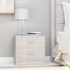Depew Bedside Cabinet 40x30x40 cm Engineered Wood – Concrete Grey, 2