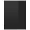 Depew Bedside Cabinet 40x30x40 cm Engineered Wood – High Gloss Black, 2