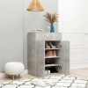 Shoe Cabinet 60x35x84 cm Engineered Wood – Concrete Grey
