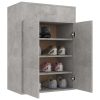 Shoe Cabinet 60x35x84 cm Engineered Wood – Concrete Grey