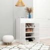 Shoe Cabinet 60x35x84 cm Engineered Wood – High Gloss White