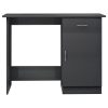 Desk 100x50x76 cm Engineered Wood – High Gloss Grey