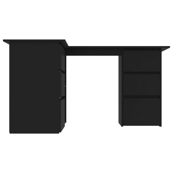 Corner Desk 145x100x76 cm Engineered Wood – Black