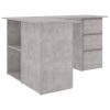 Corner Desk 145x100x76 cm Engineered Wood – Concrete Grey