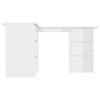 Corner Desk 145x100x76 cm Engineered Wood – High Gloss White