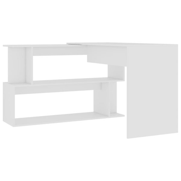 Corner Desk 200x50x76 cm Engineered Wood – White
