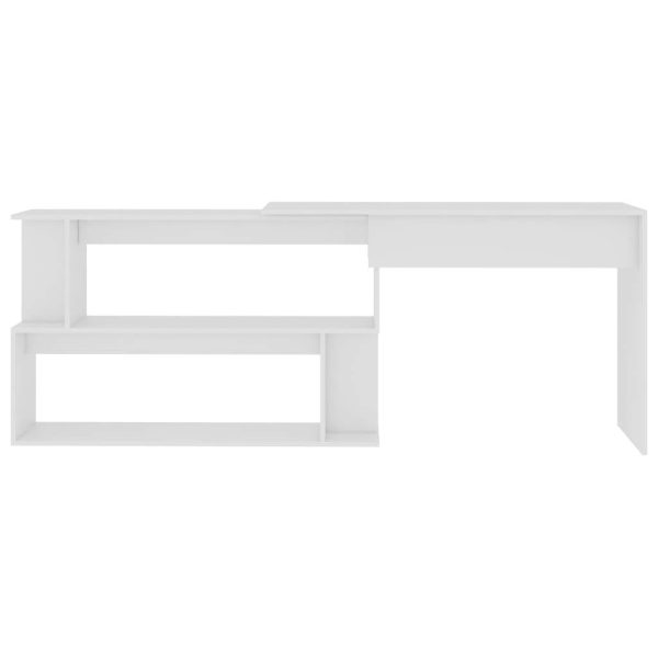 Corner Desk 200x50x76 cm Engineered Wood – White