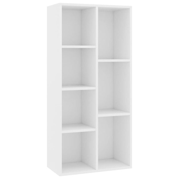 Book Cabinet 50x25x106 cm Engineered Wood – White